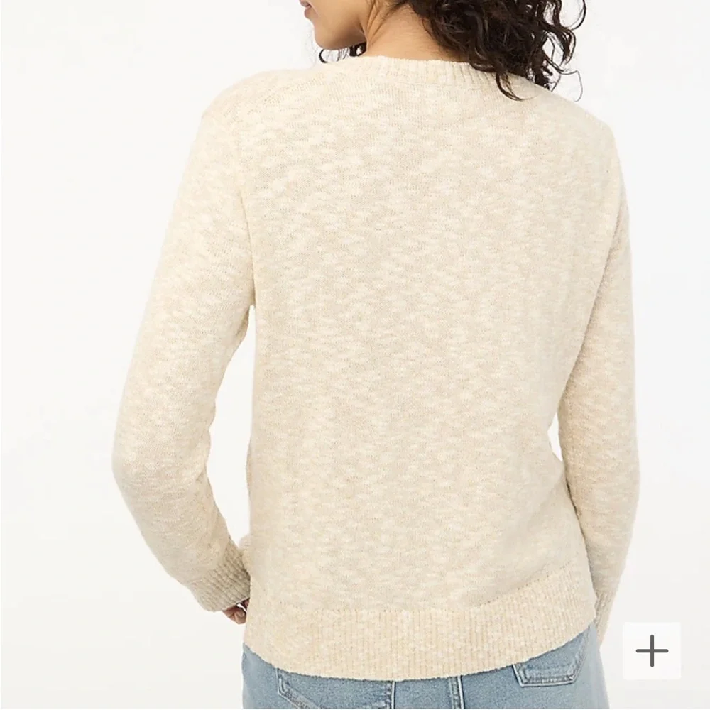 J crew light khaki Crewneck beach sweater